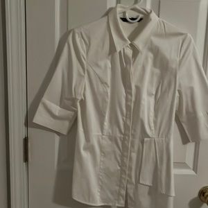 White House Black Market White shirt sleeve shirt